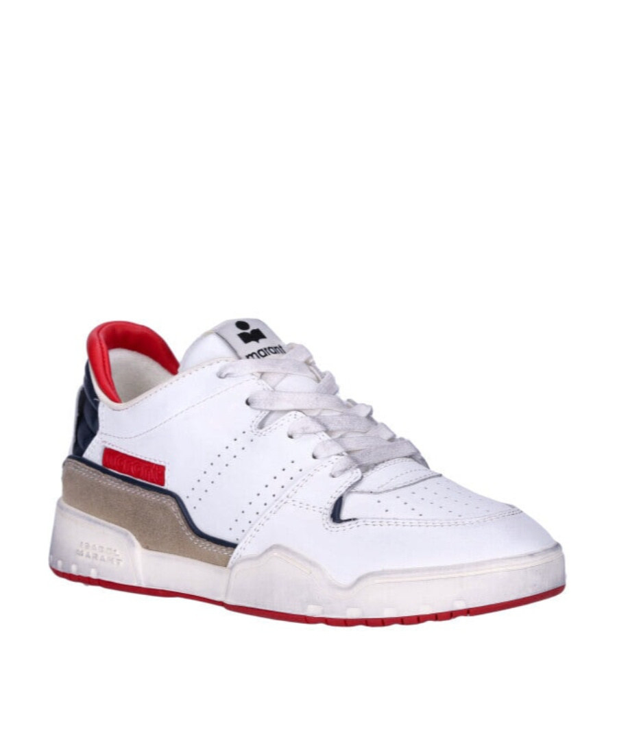 ISABEL MARANT EMREE LEATHER SNEAKERS