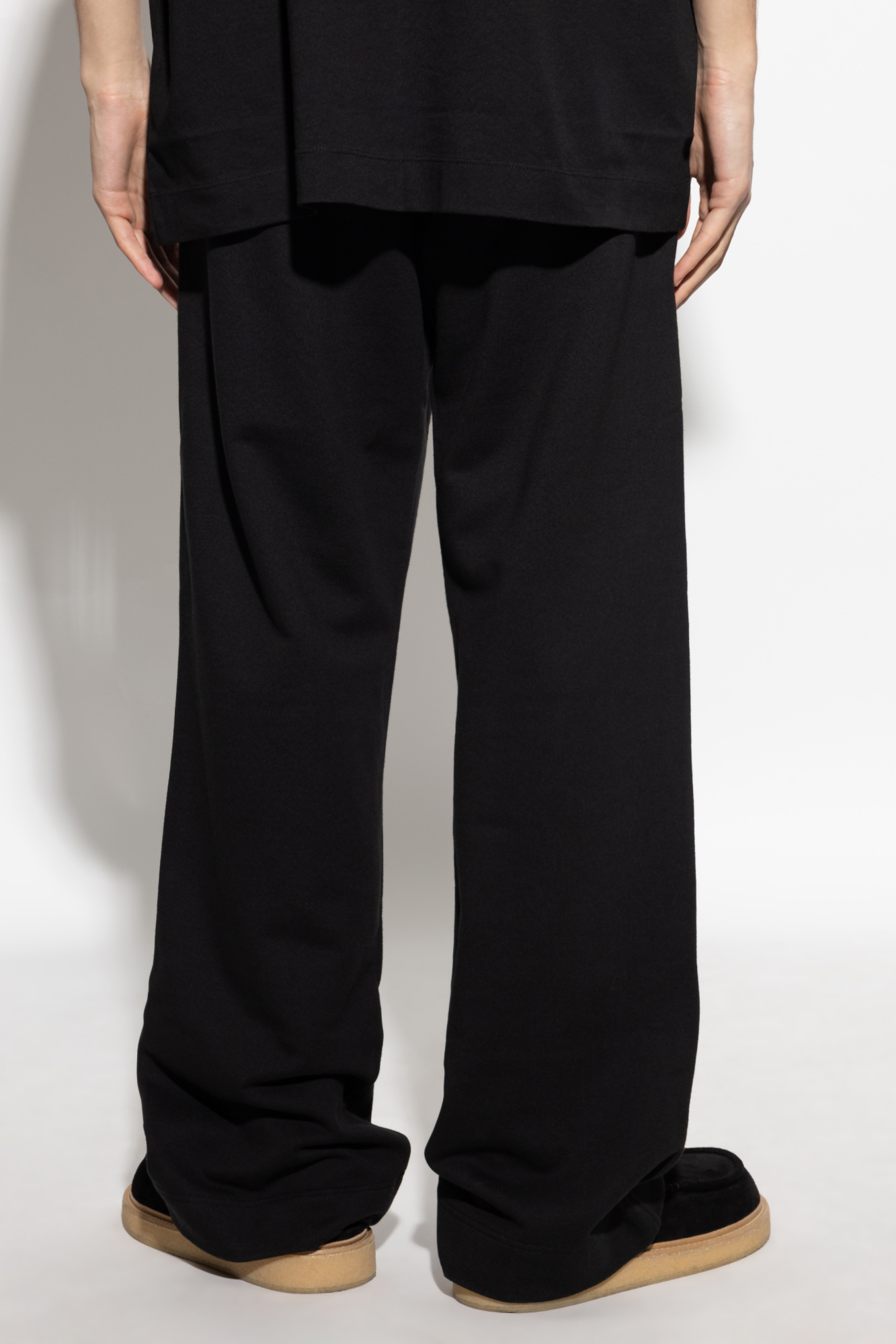 Dries Van Noten Elastic Waist Casual Pants In Black