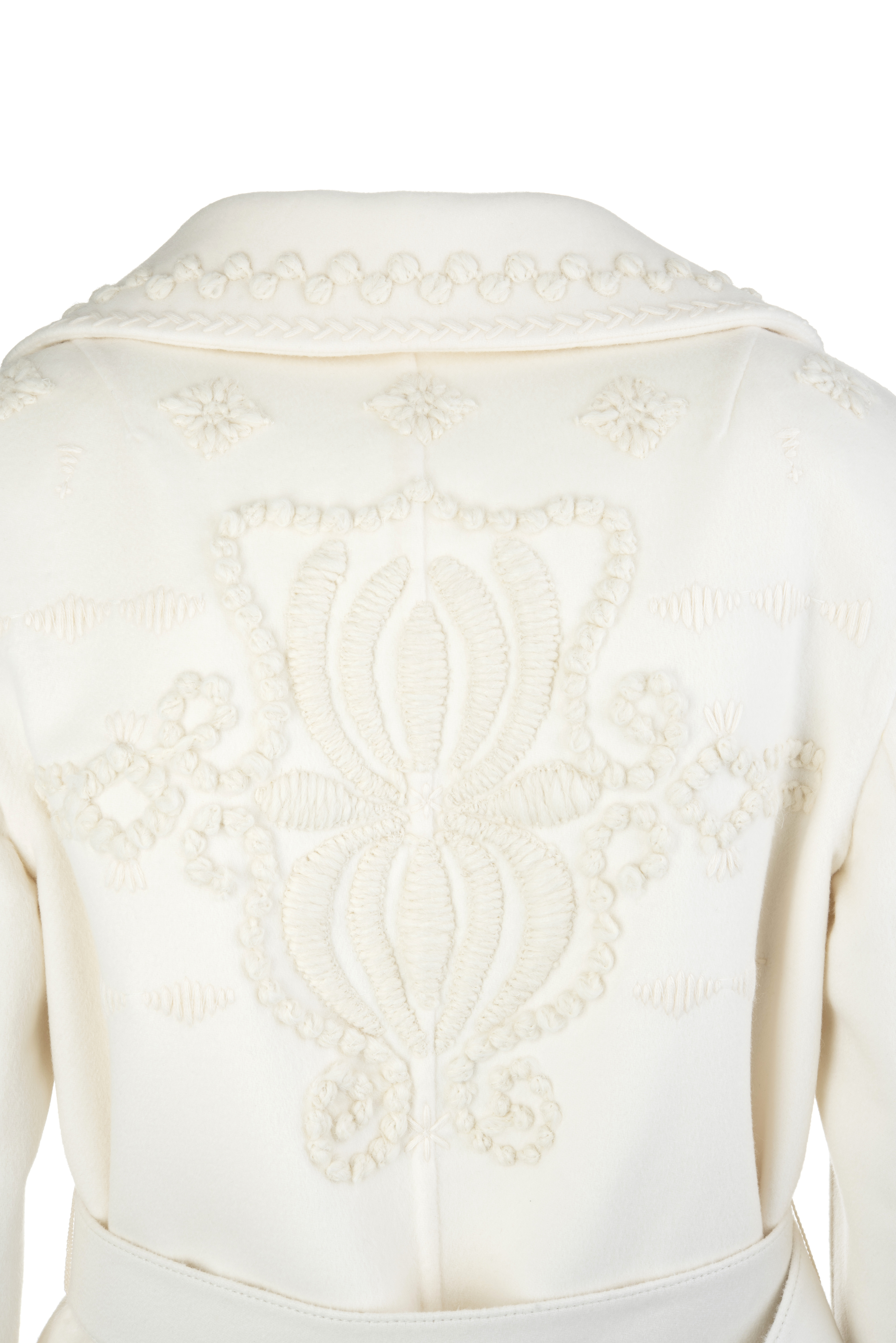 Ermanno Scervino Embroidered Wool Jacket In White