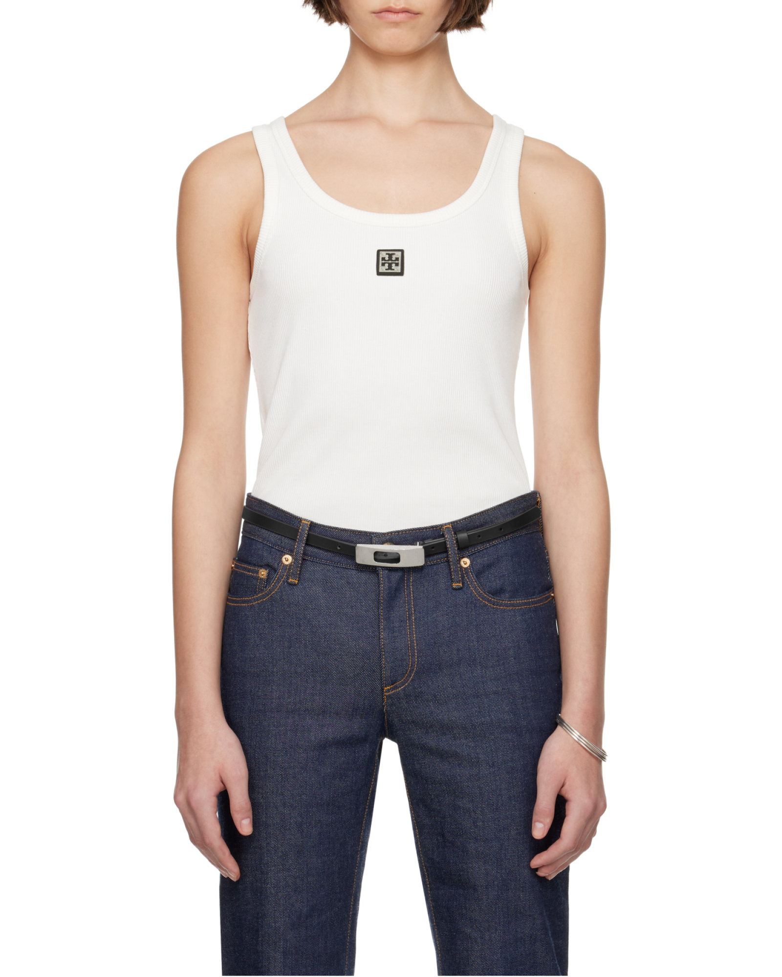 Tory Burch Ribbed Jersey Tank Top