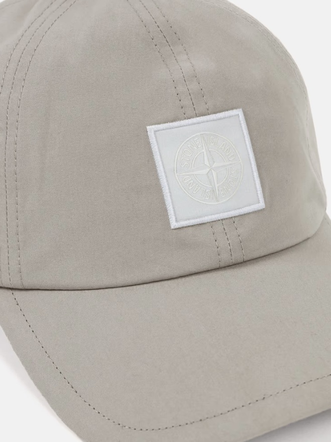 Stone Island Compass-patch Cap In Gray