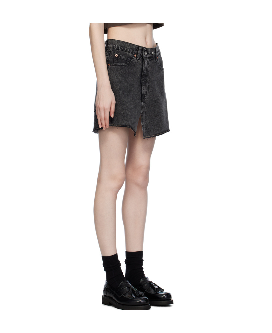 Our Legacy Cover Denim Miniskirt In Black