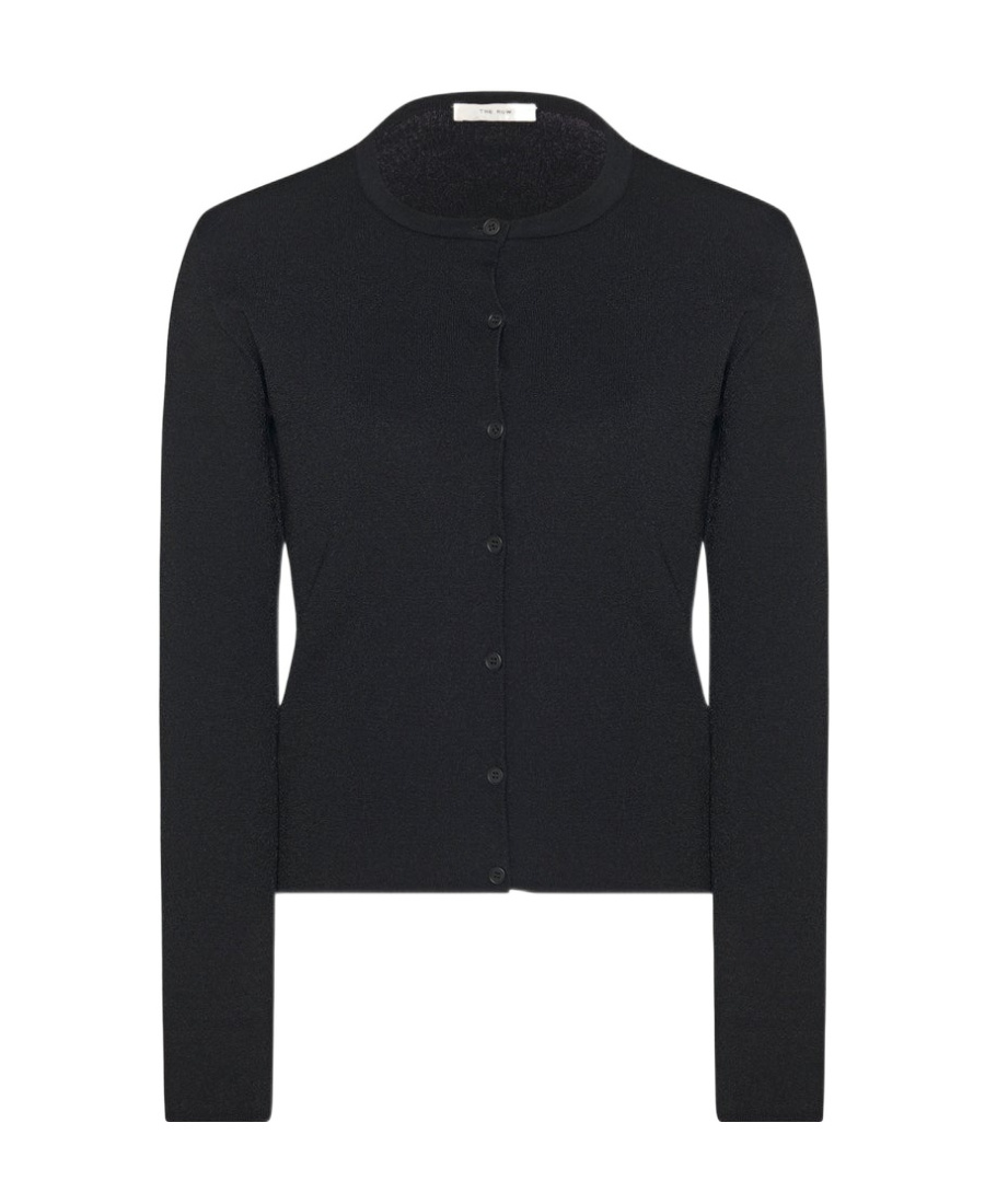 The Row Long-sleeved Button-down Cardigan In Black
