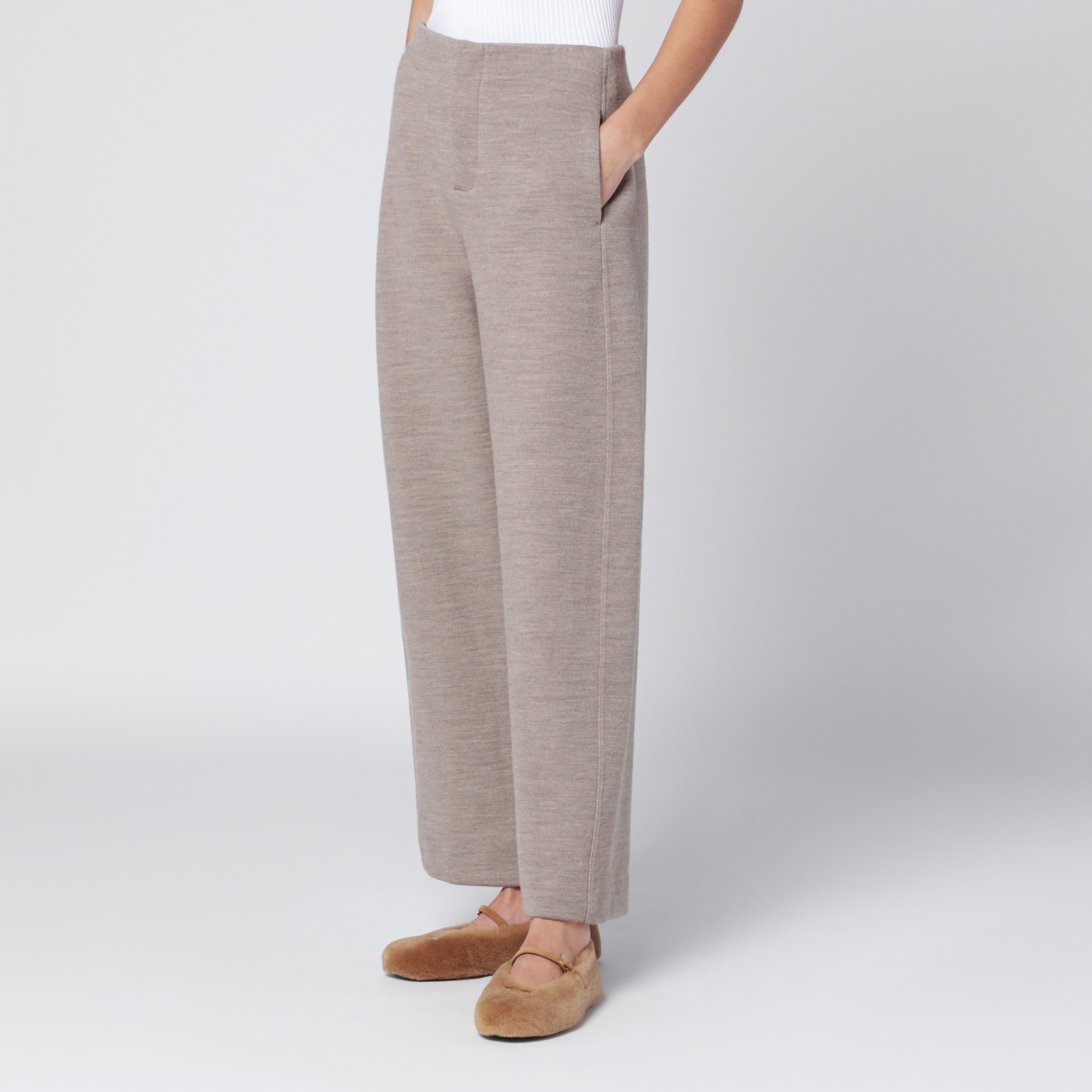 Max Mara Pocket Casual Pants In Gray