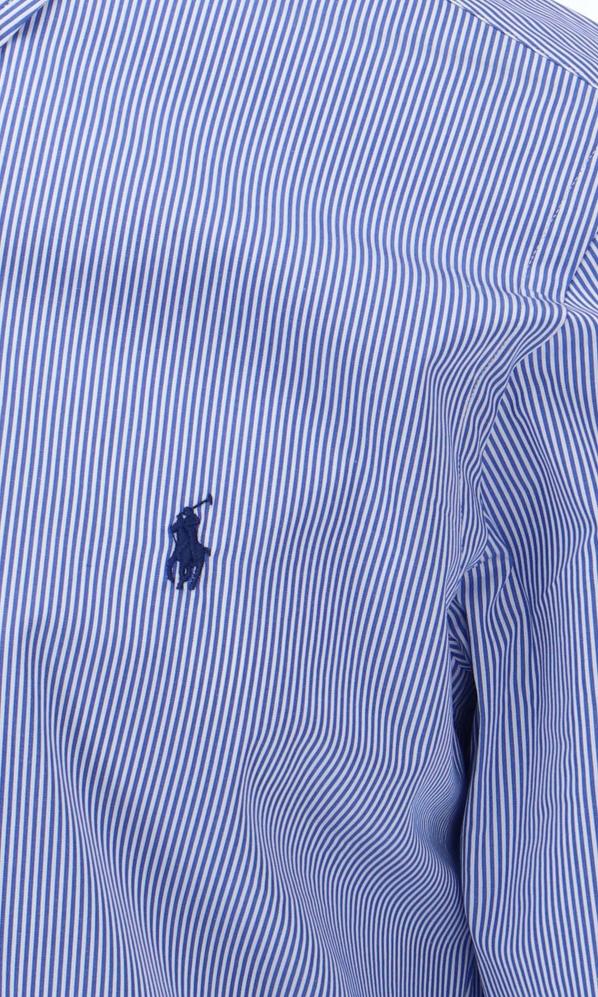 Polo Ralph Lauren Striped Slim Fit Shirt In Blue