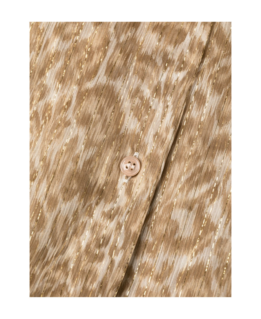 Ermanno Scervino Sheer Silk Midi Dress In Nude