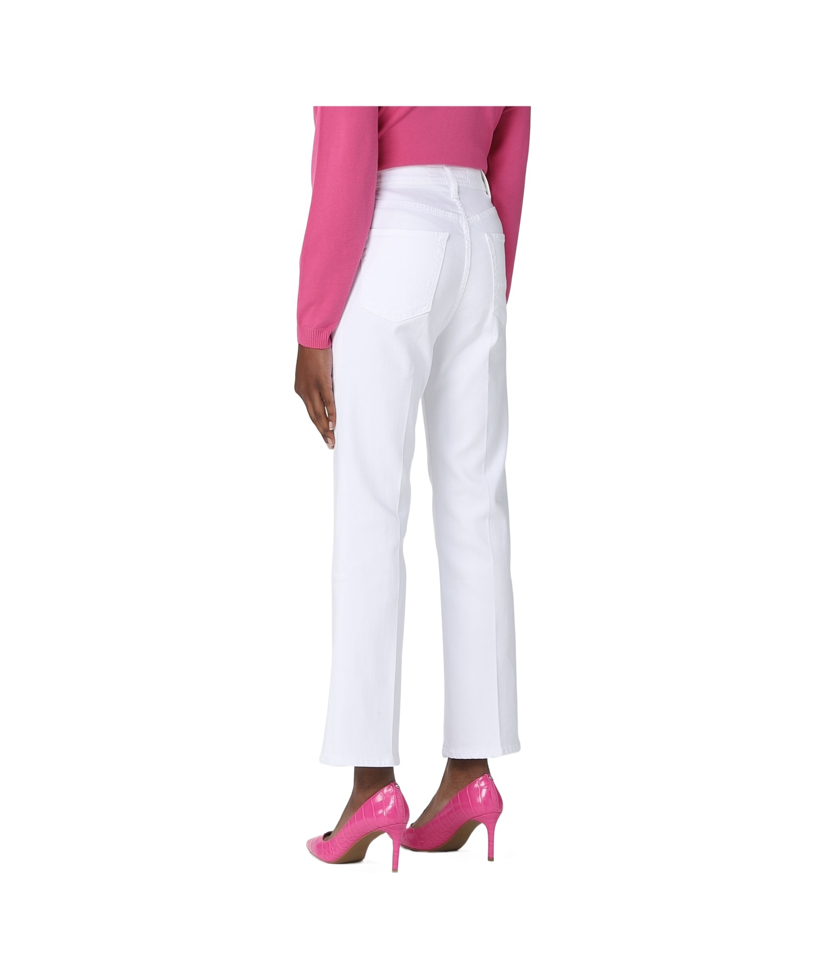 Jacob Cohen Pressed-crease Cropped Trousers In White