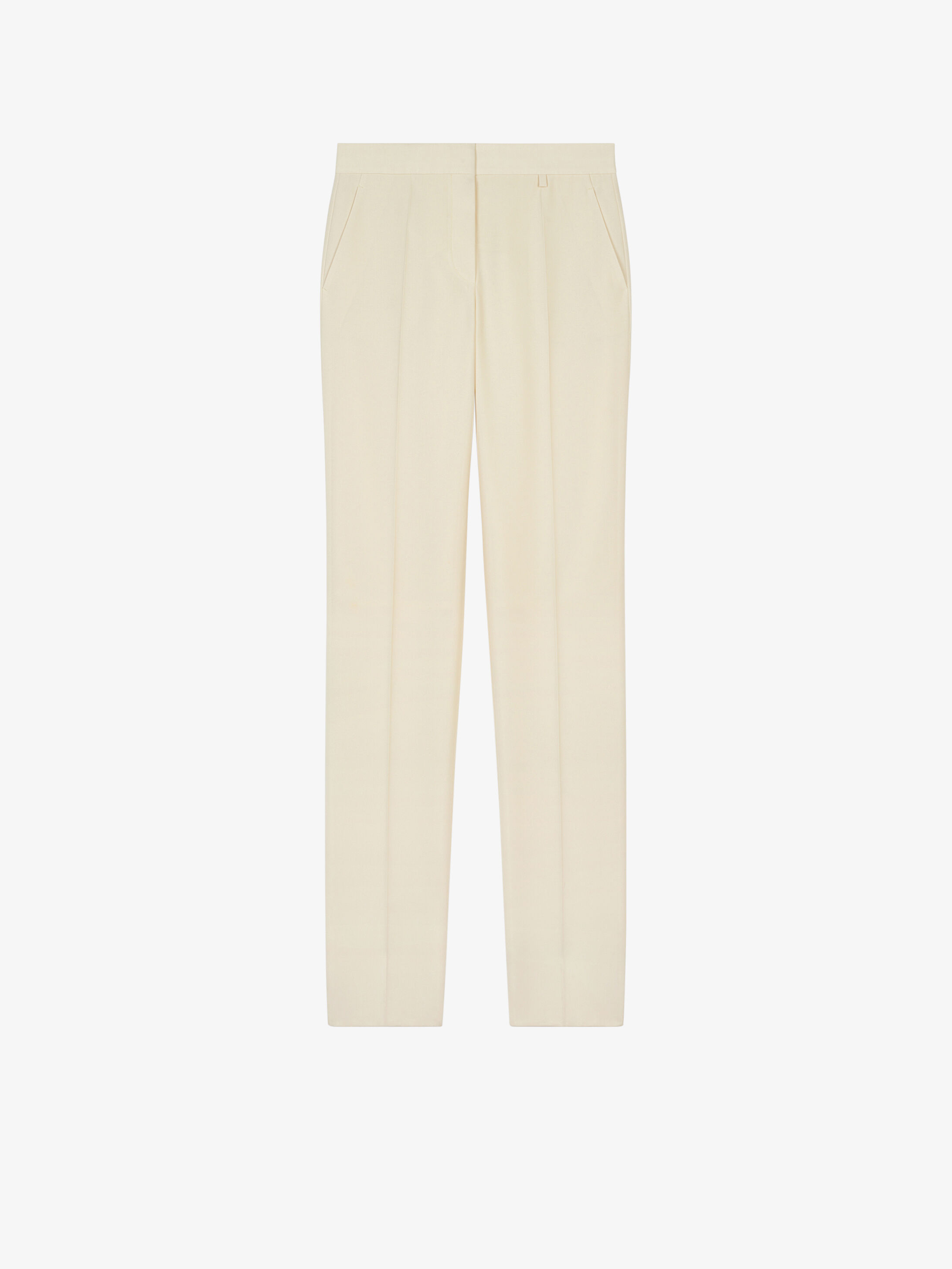 Givenchy High-waisted Slim-fit Trousers In Neutral