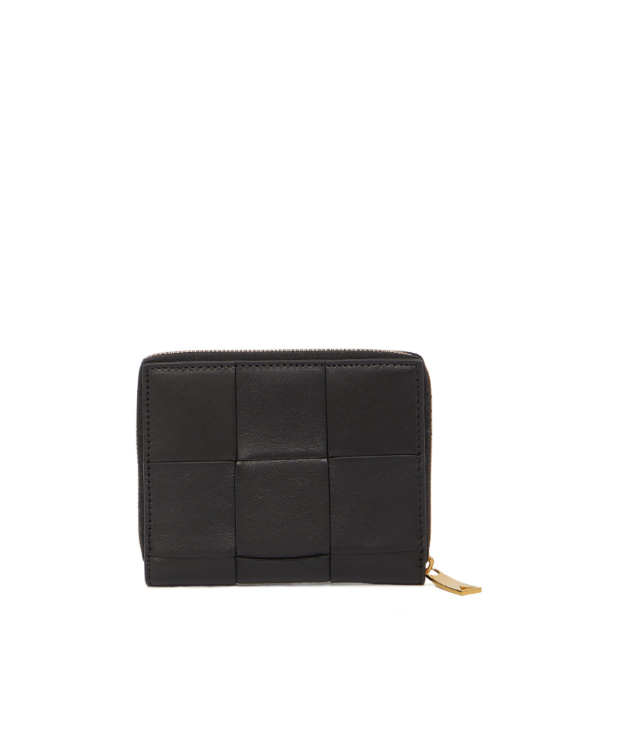 Bottega Veneta Intrecciato Bi-fold Wallet In Black