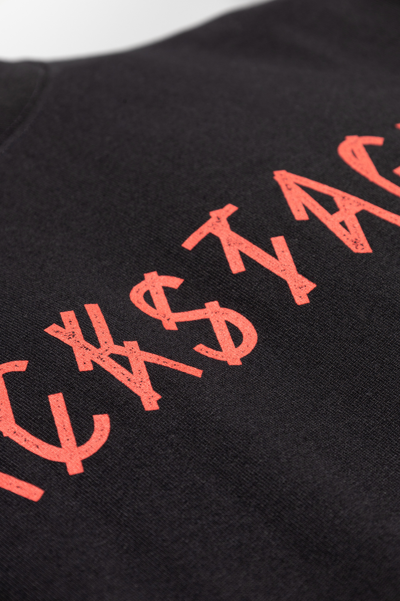 44 Label Group Black T-shirt With Print On The Front And Maxi Logo On The Back In Black