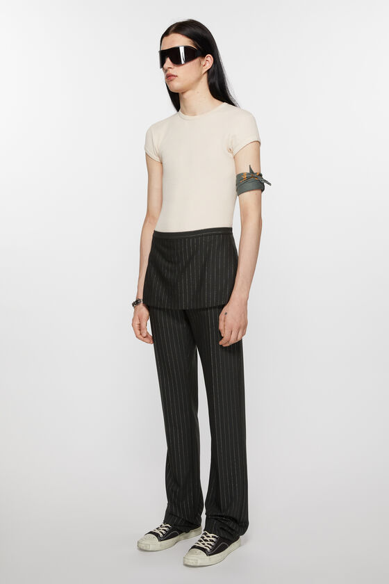 Acne Studios Pinstripe-pattern Trousers In Black
