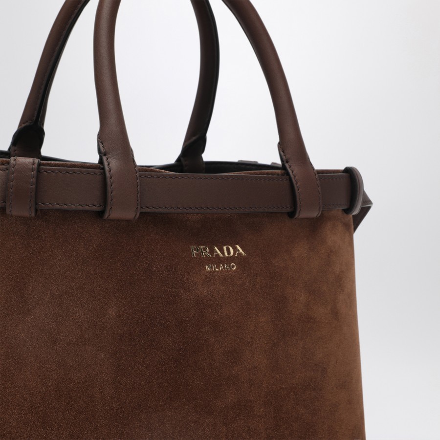 Prada Handtasche Mit Schnallendetail In Brown