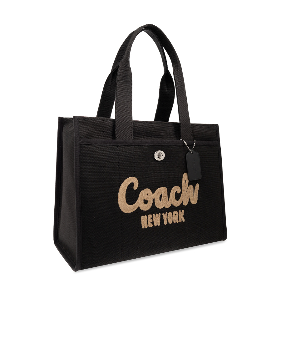 Coach Logo Handbag In Black