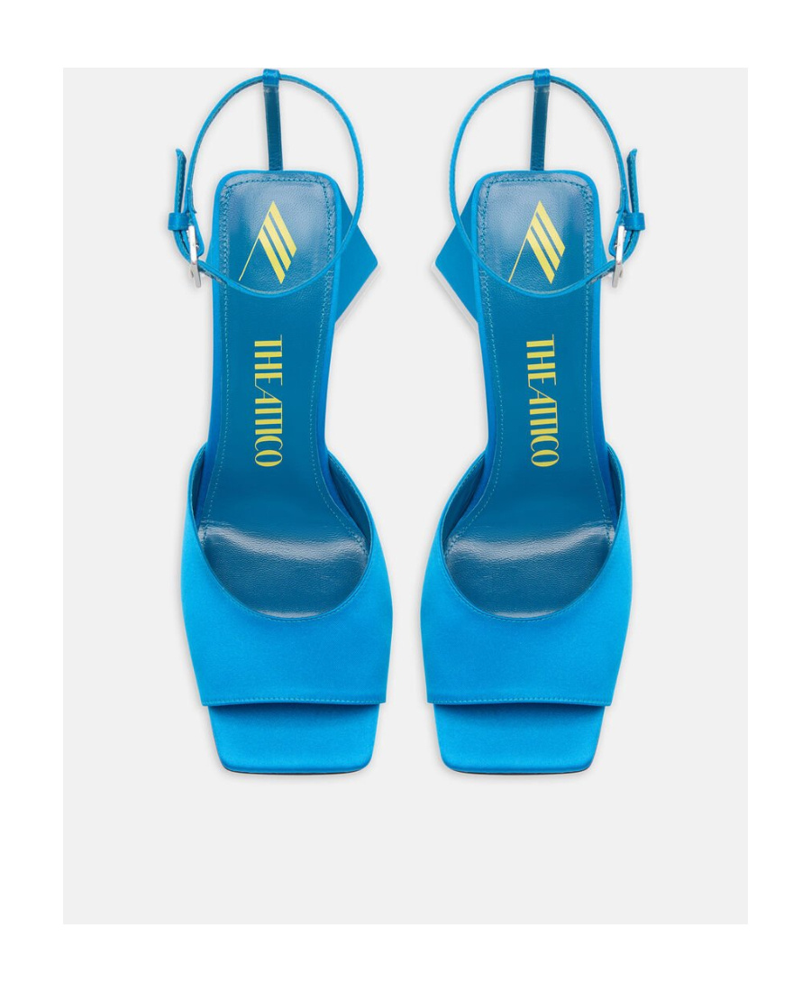 Attico Blue Open Toe Heels In Blue