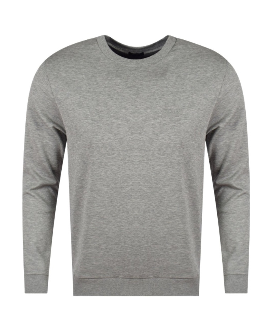 HUGO BOSS ROUND COLLAR LOGO SWEATER 
