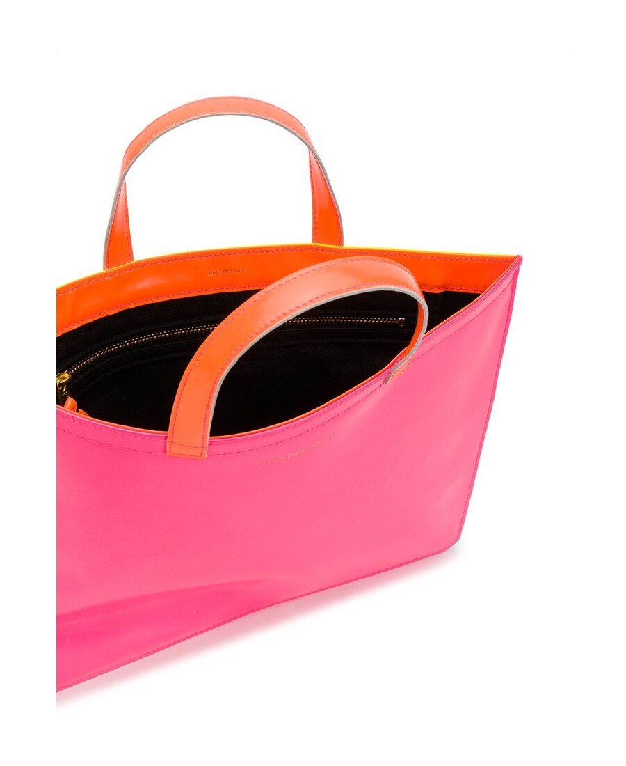 Comme Des Garçons Color Matching Handbag In Pink
