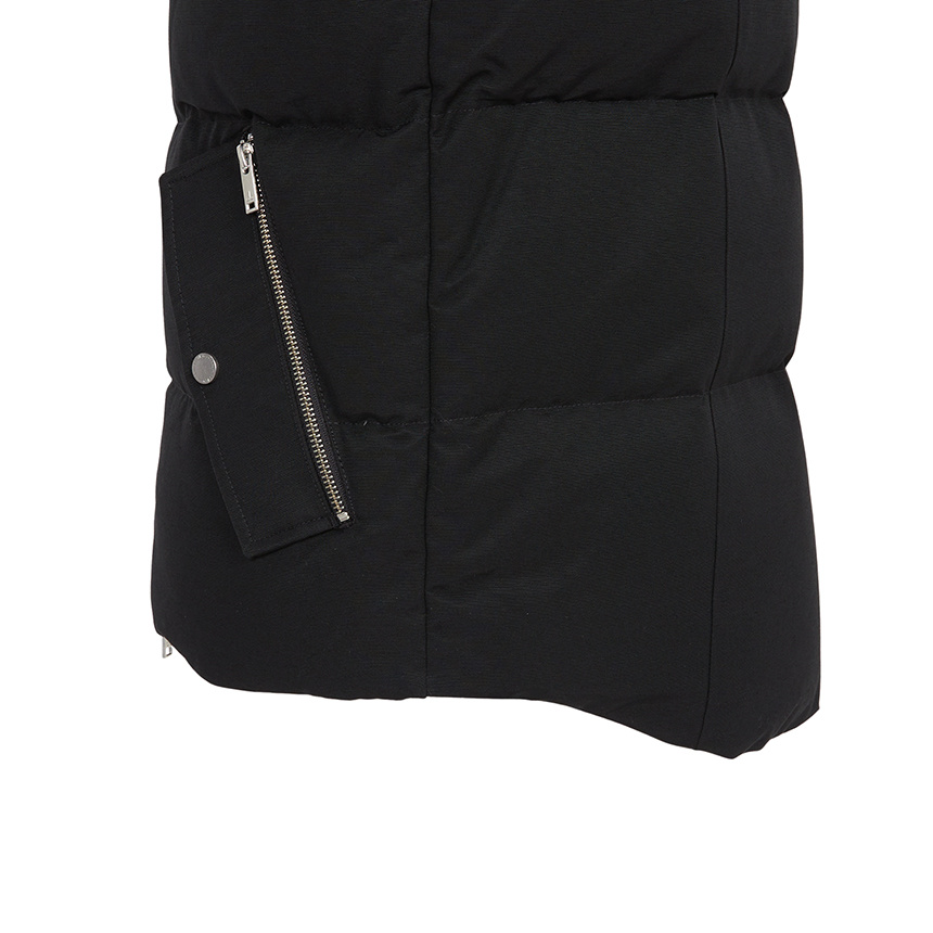 Moose Knuckles Zippered Down Vest In Black