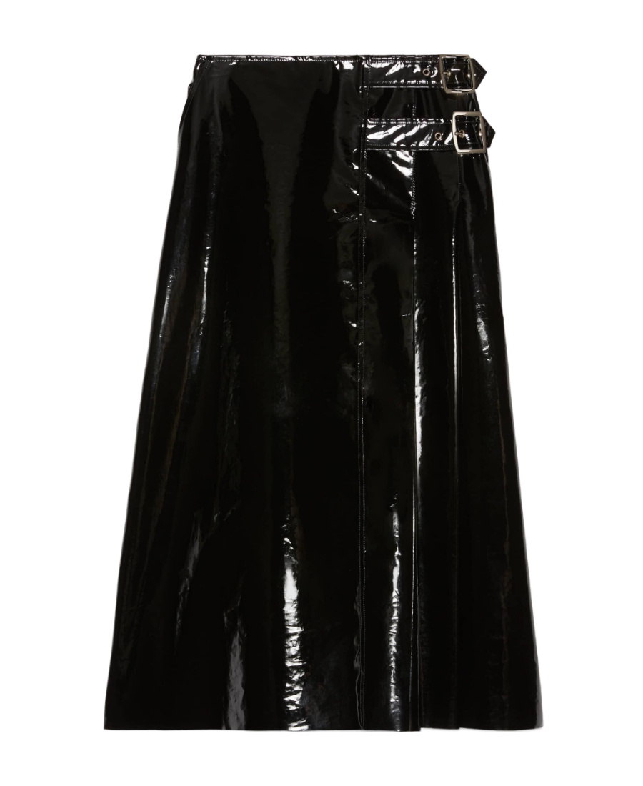 Gucci High-waisted Vinyl Skirt In Black