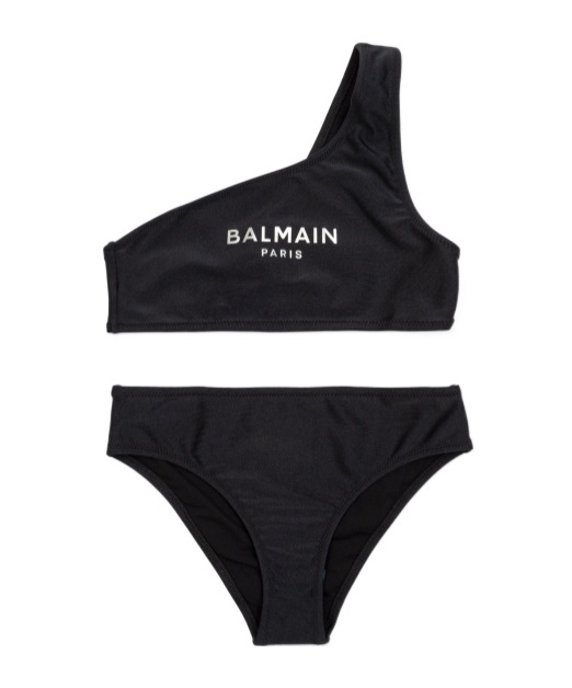 Balmain Logo-print Bikini In Black