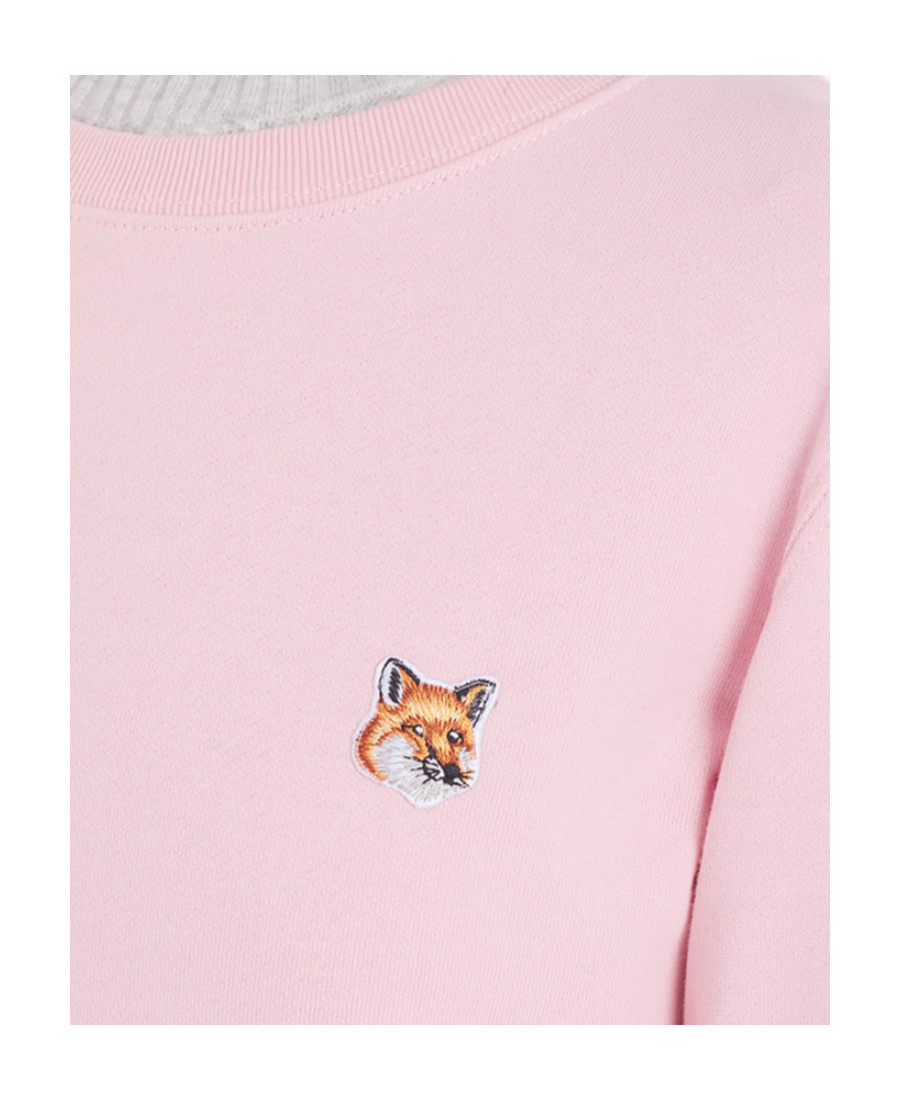 Maison Kitsuné Fox-motif Cotton Sweatshirt In Pink