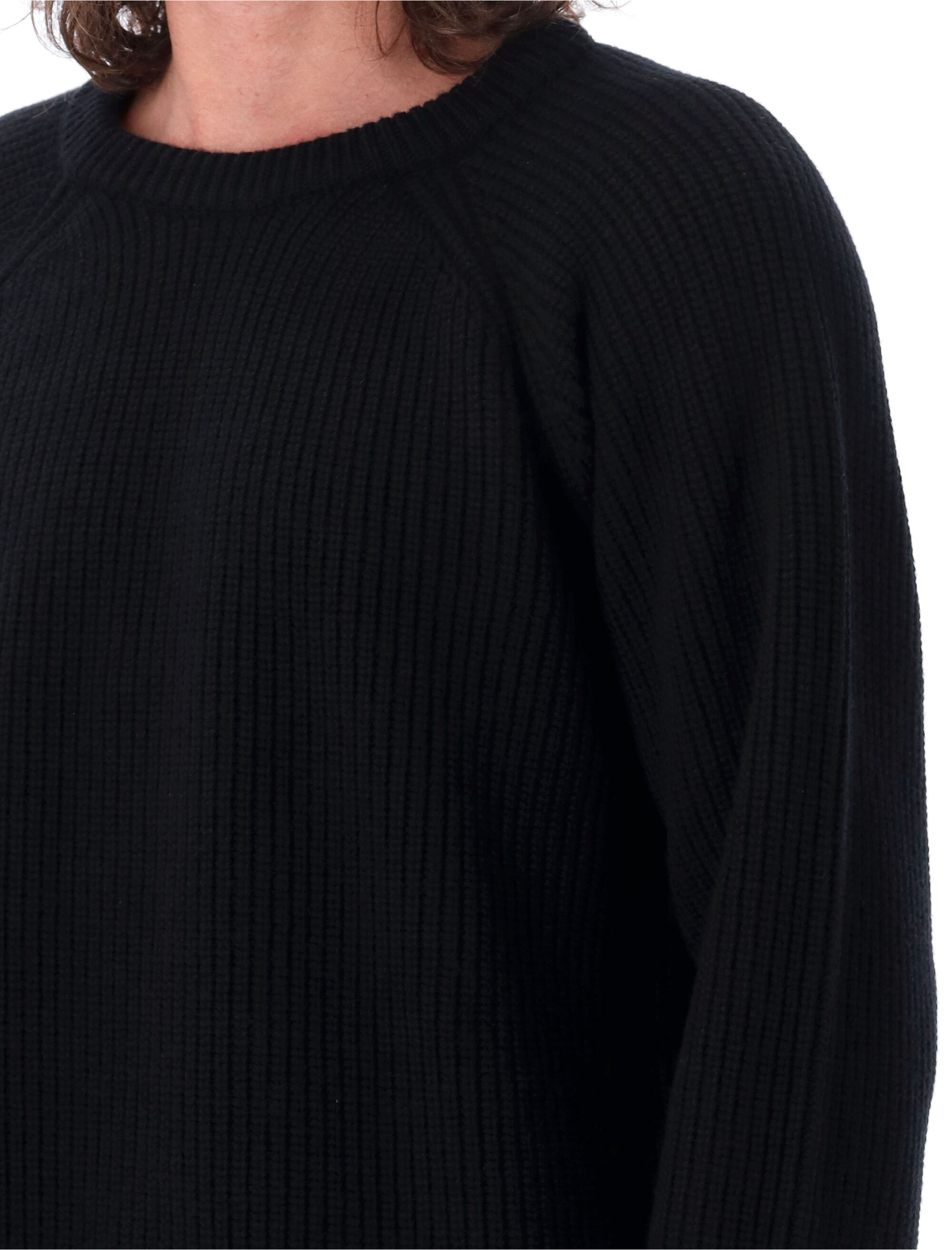 Valentino Men's Ribbed Sweater In Black
