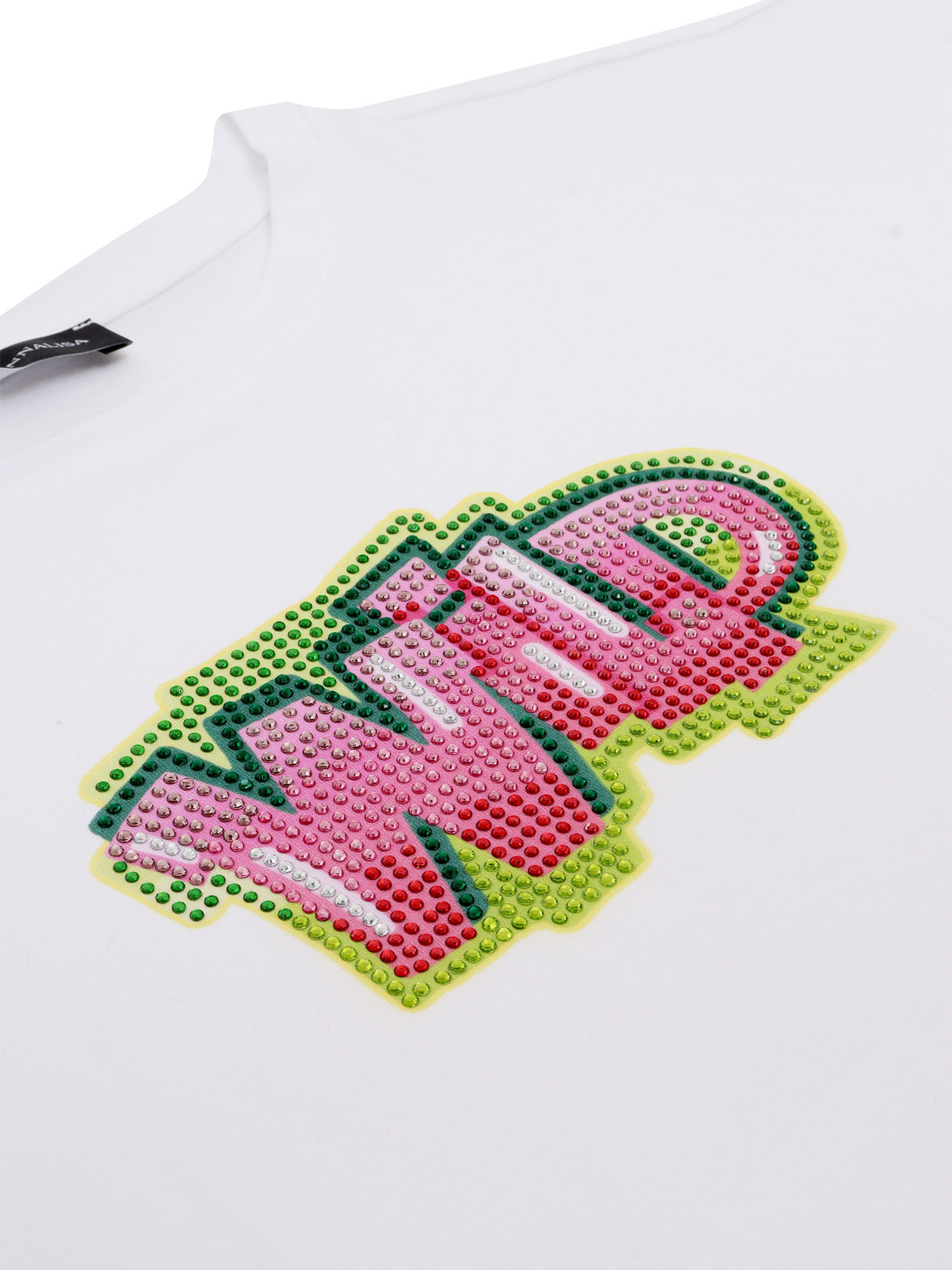 Monnalisa Embellished Graphic-print T-shirt In White