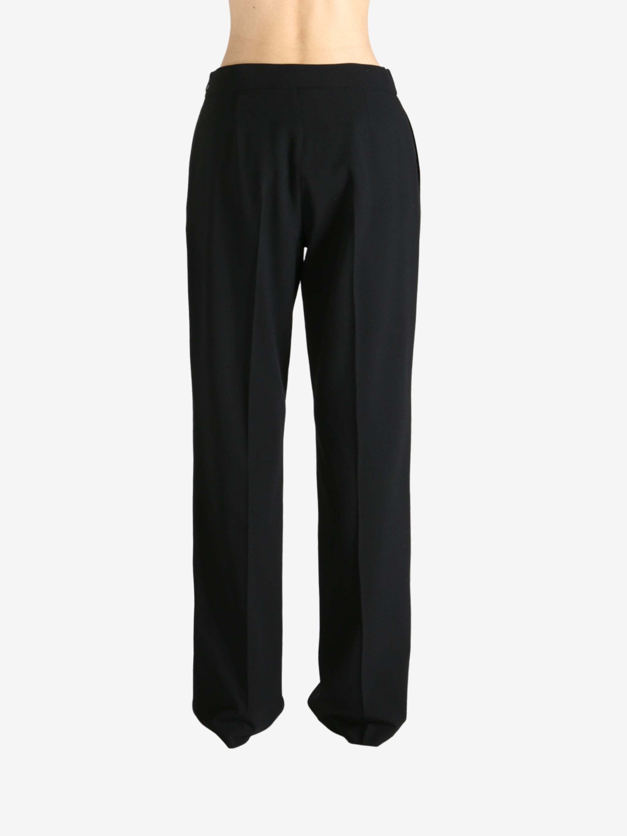 The Row Front Pleated Wool Casual Pants In Black
