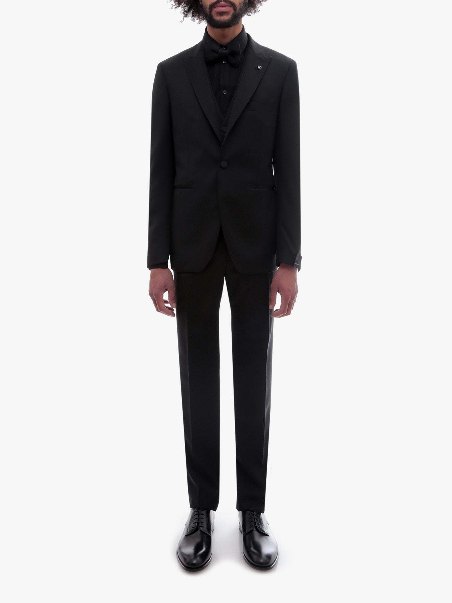 Tagliatore Virgin Wool Tuxedo With Vest In Black
