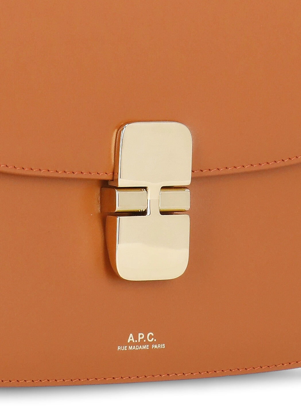 Apc A.p.c. Grace Logo Printed Small Shoulder Bag In Orange
