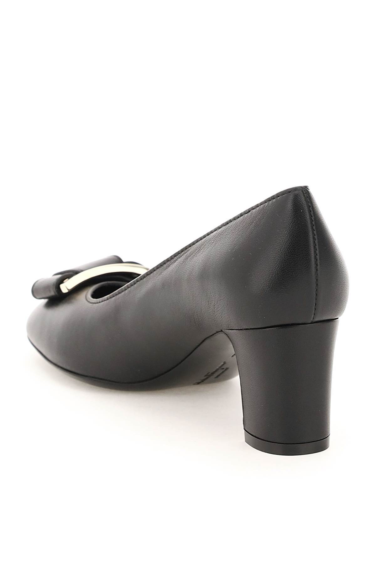 Ferragamo Melena 70mm Leather Pumps In Black