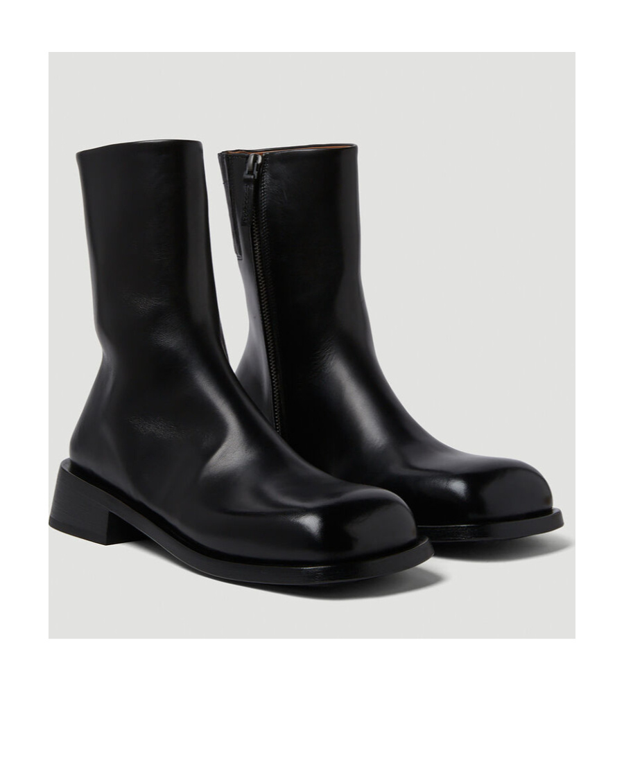 Marsèll Square-headed Boots In Black