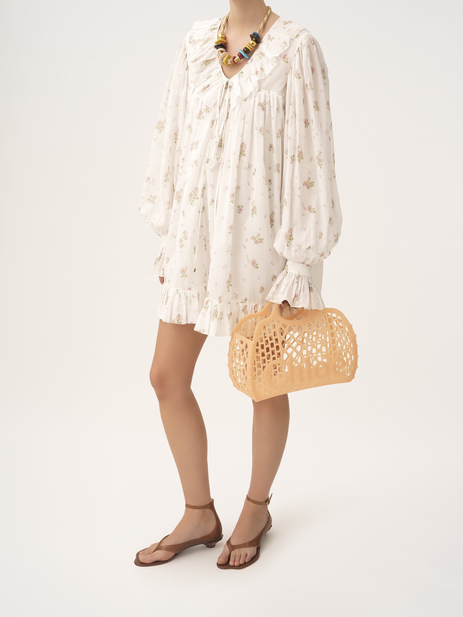 Chloé Cage Tote Bag In Jelly