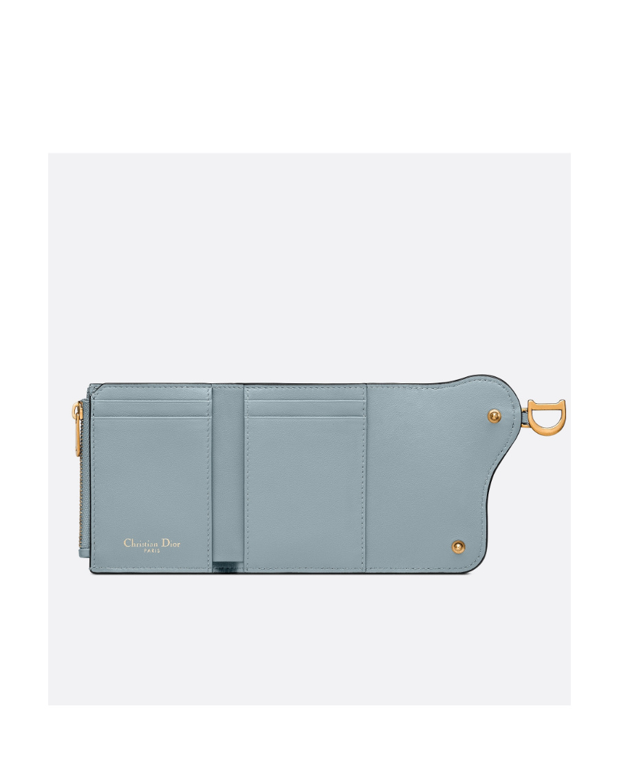 Dior Logo Wallet In Blue