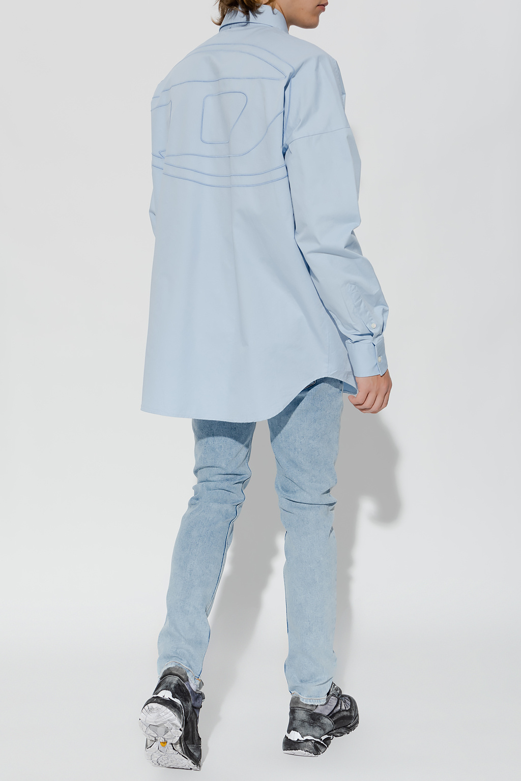 Diesel Logo-embroidered Shirt In White