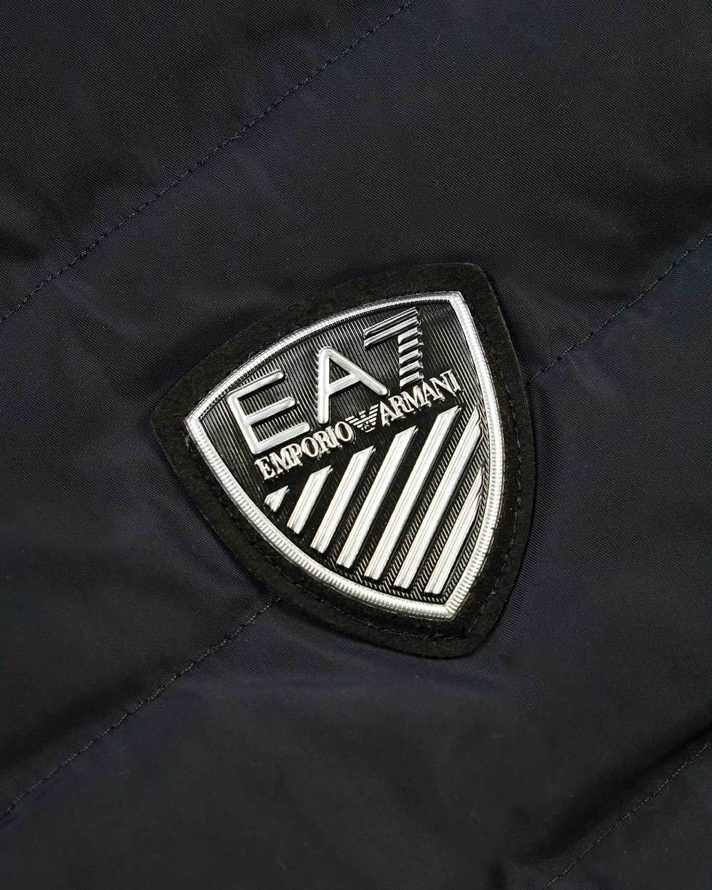 Ea7 Quilted Sleeveless Down Jacket In Black