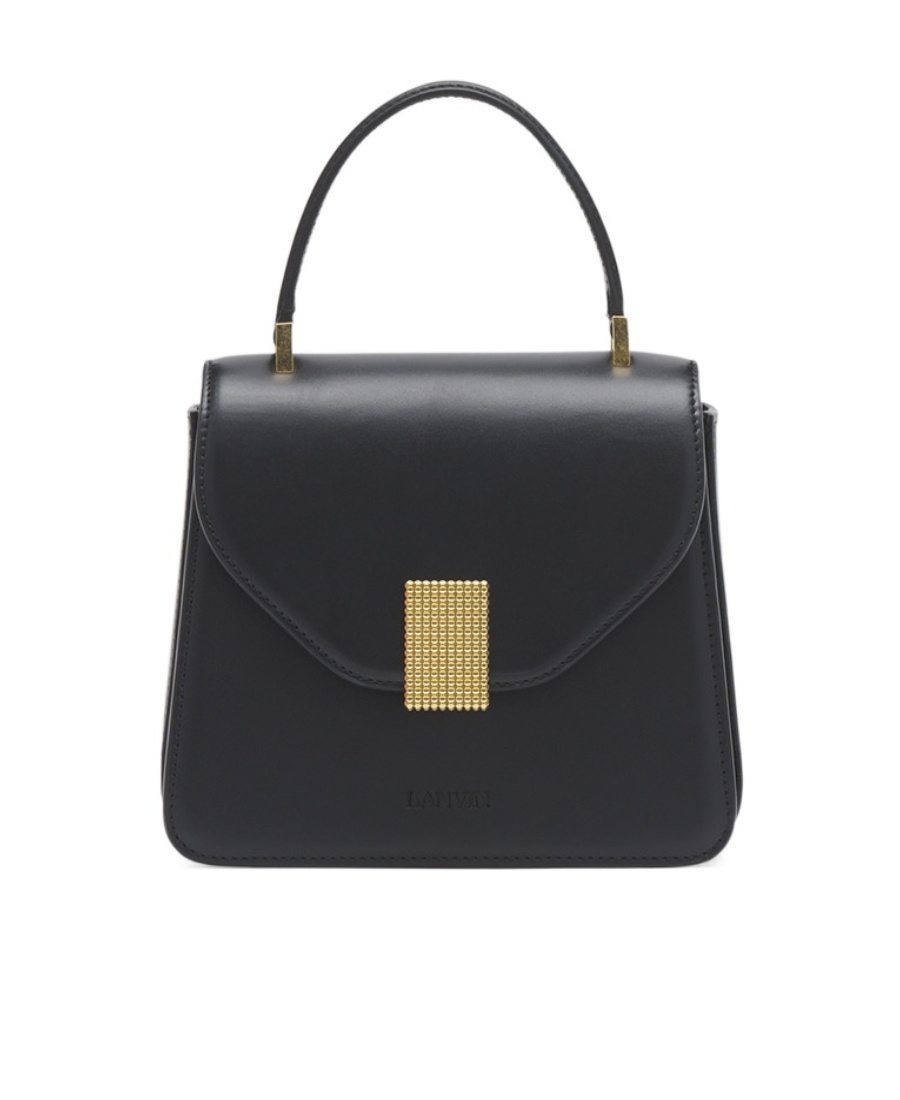 Shop Lanvin Concerto Leather Top-handle Bag In Green