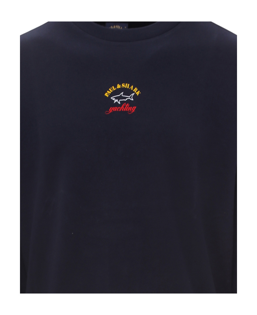 Paul & Shark Logo Print Sweatshirt In Black