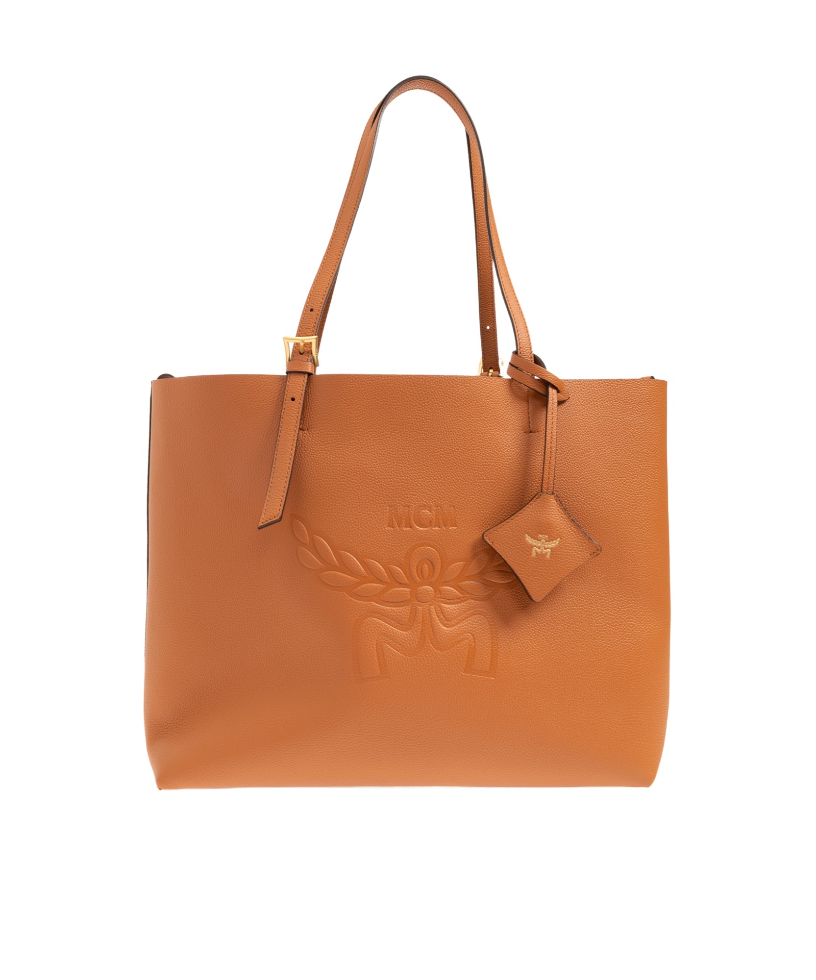 Mcm Logo Shoulder Bag In Orange