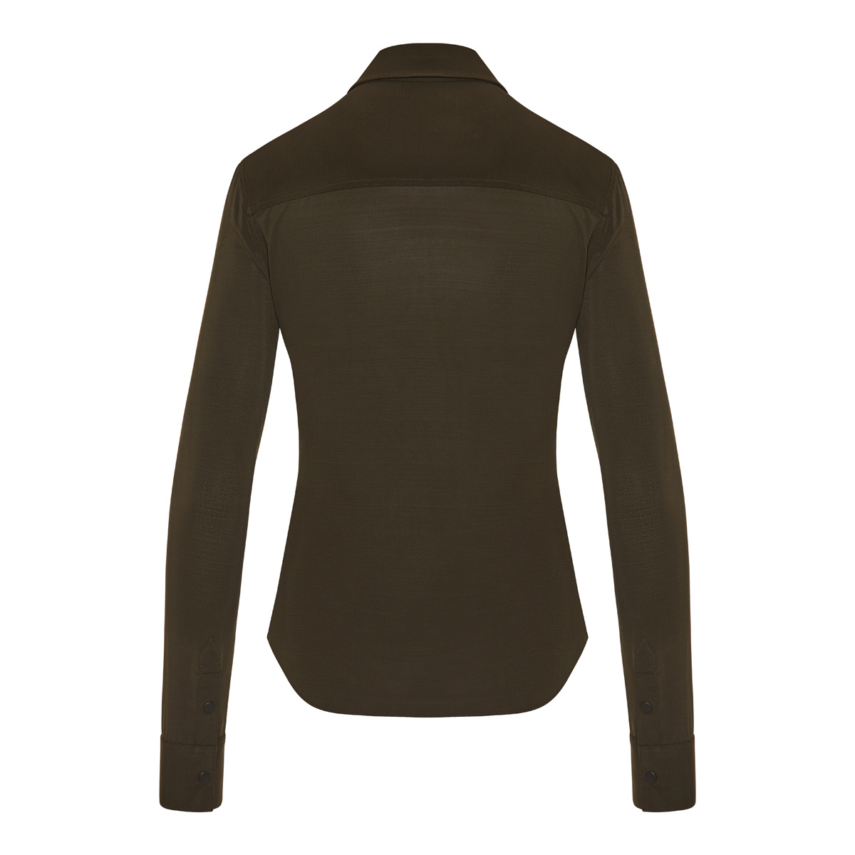 Alaïa Button-up Long-sleeve Shirt In Brown