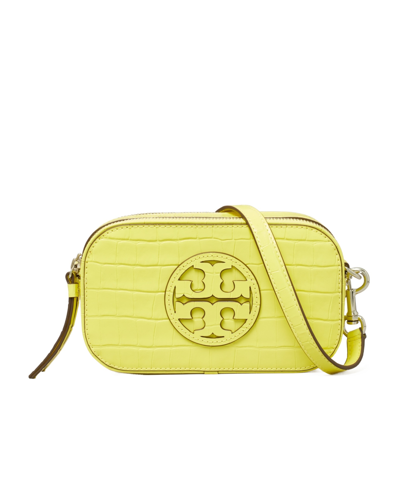 Shop Tory Burch Mini Miller Crossbody Bag In Yellow