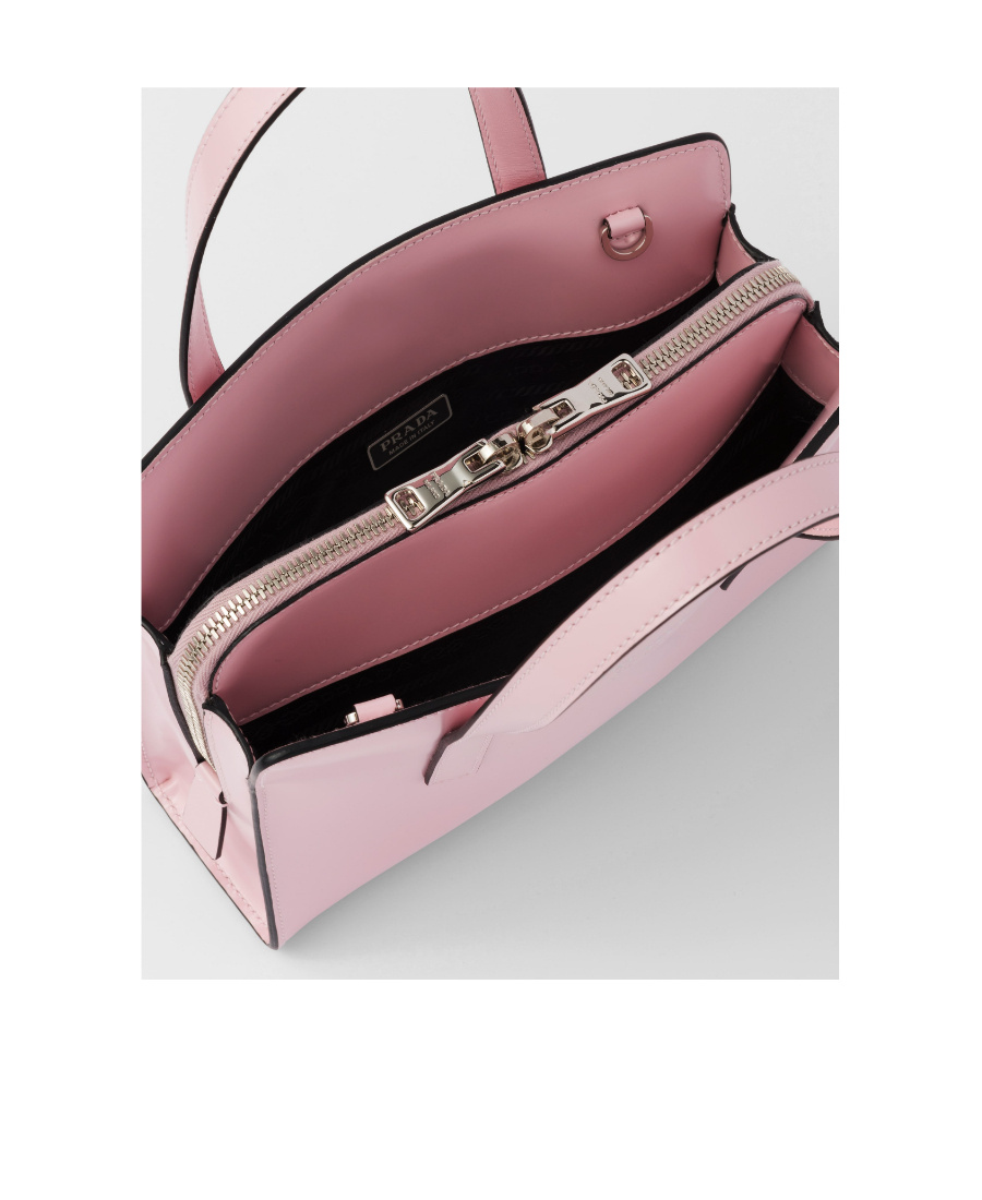 Prada Re-edition 1995 Brushed-leather Mini Handbag In Pink