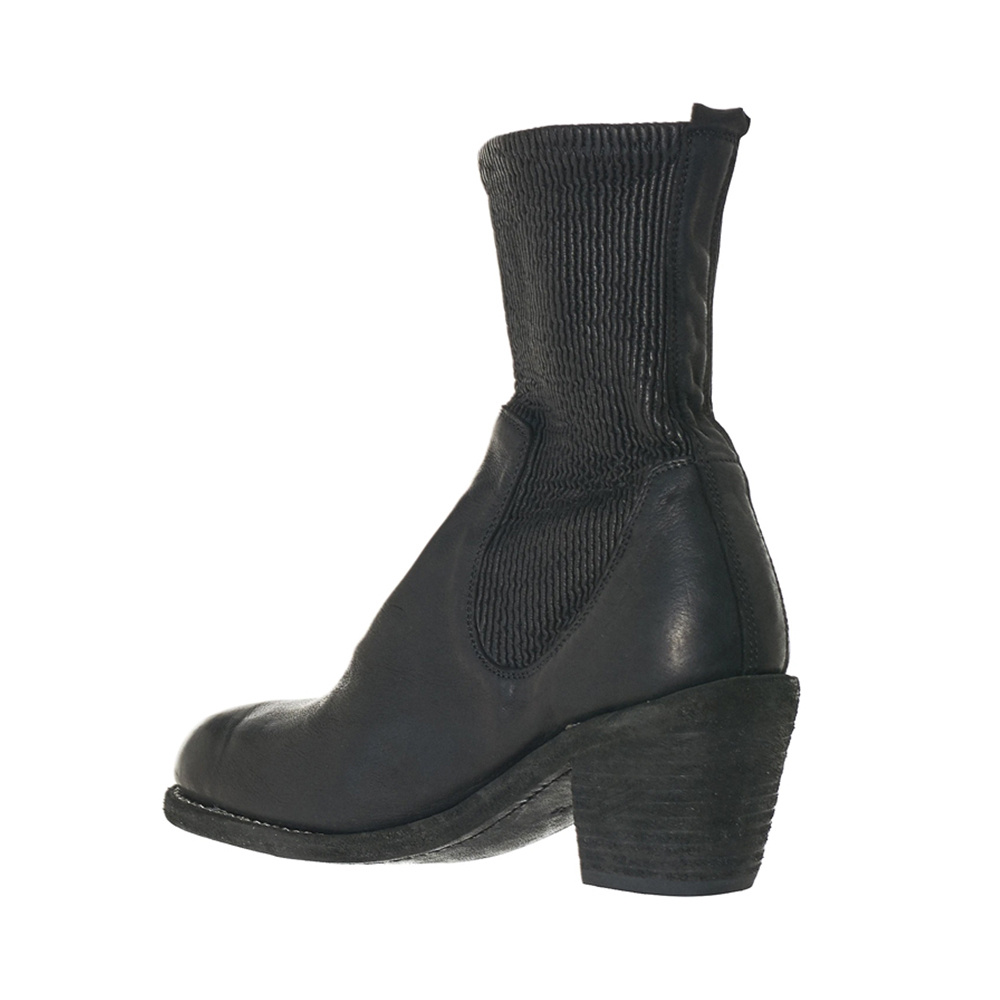 Shop Guidi Spliced Short Boots In Black