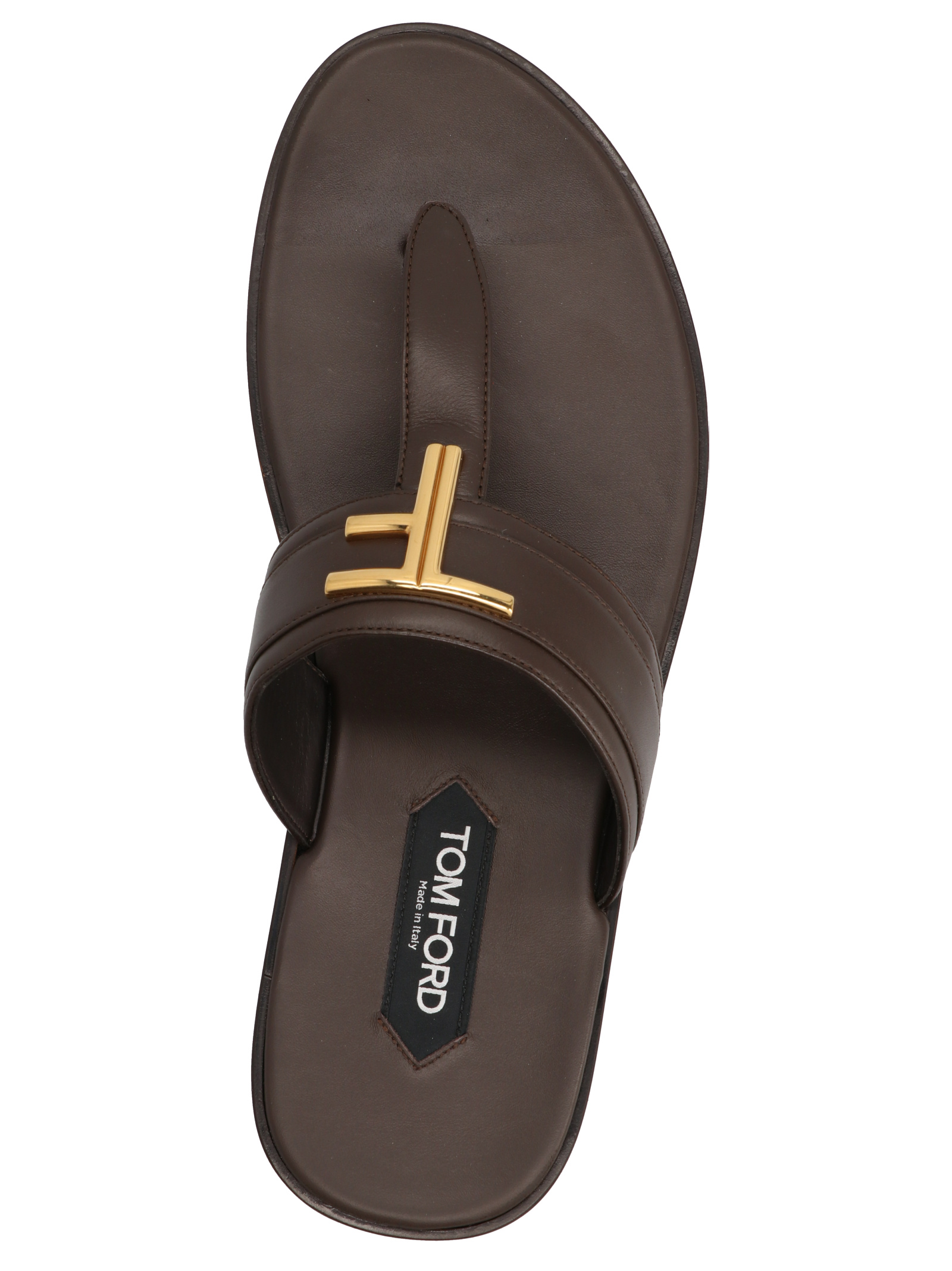 Tom Ford Logo Slippers In Black