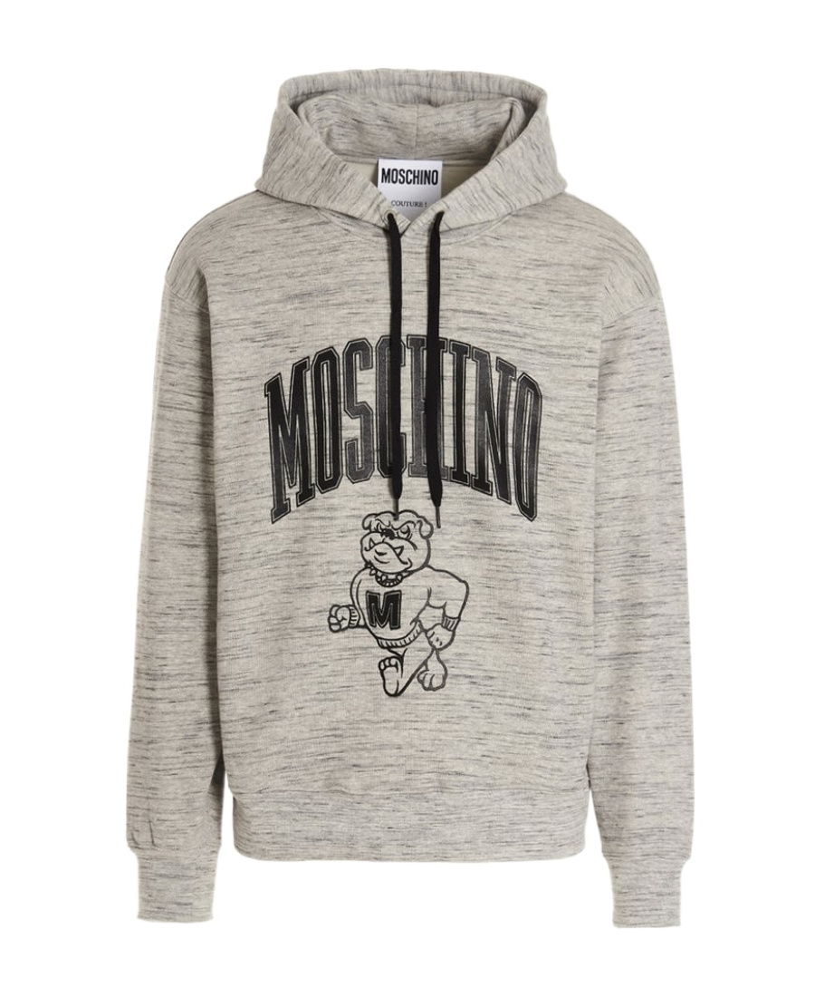 Moschino Sweatshirt With Logo Print In Gray