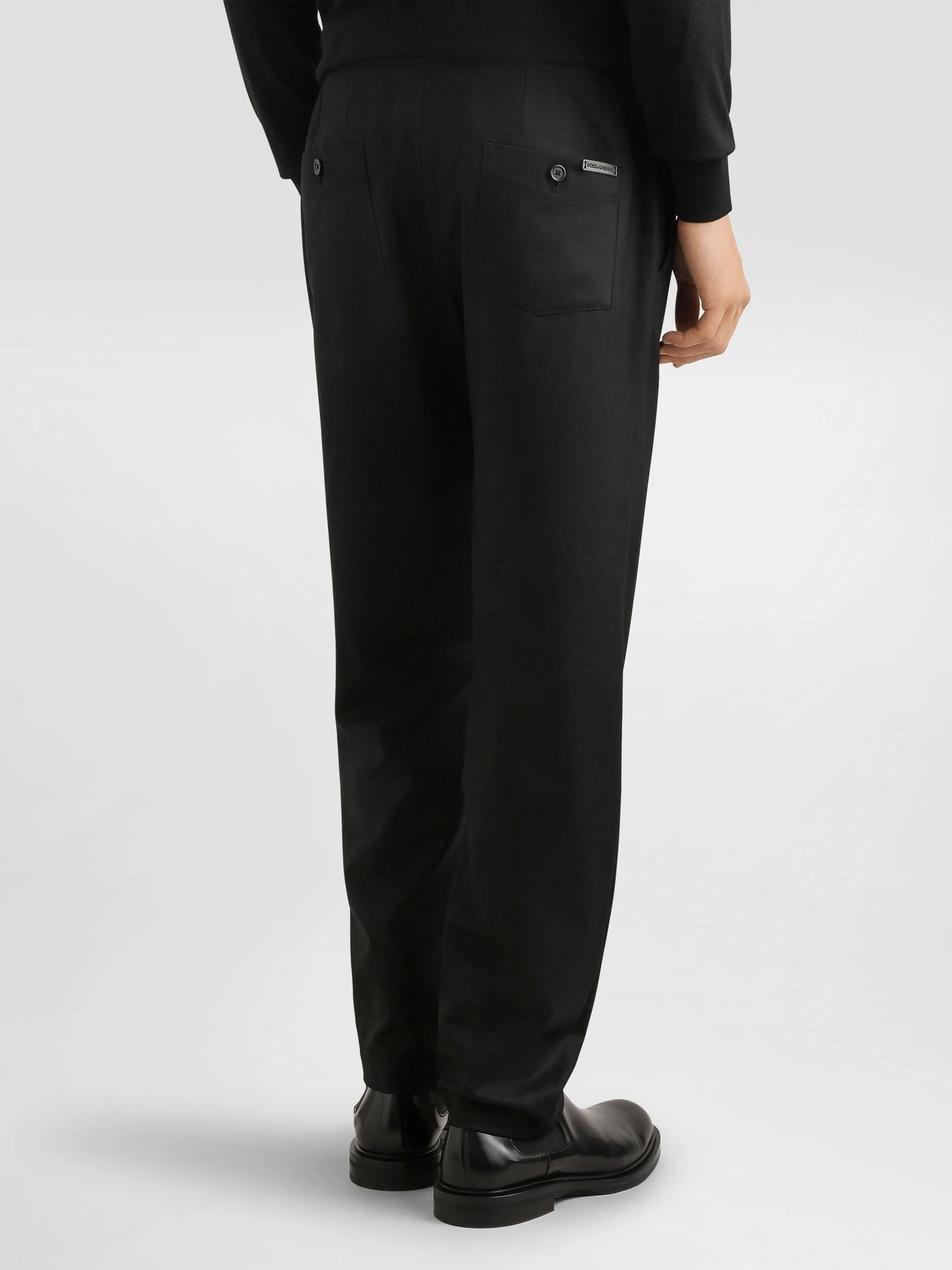 Dolce & Gabbana Pleated Drawstring Trousers In Black