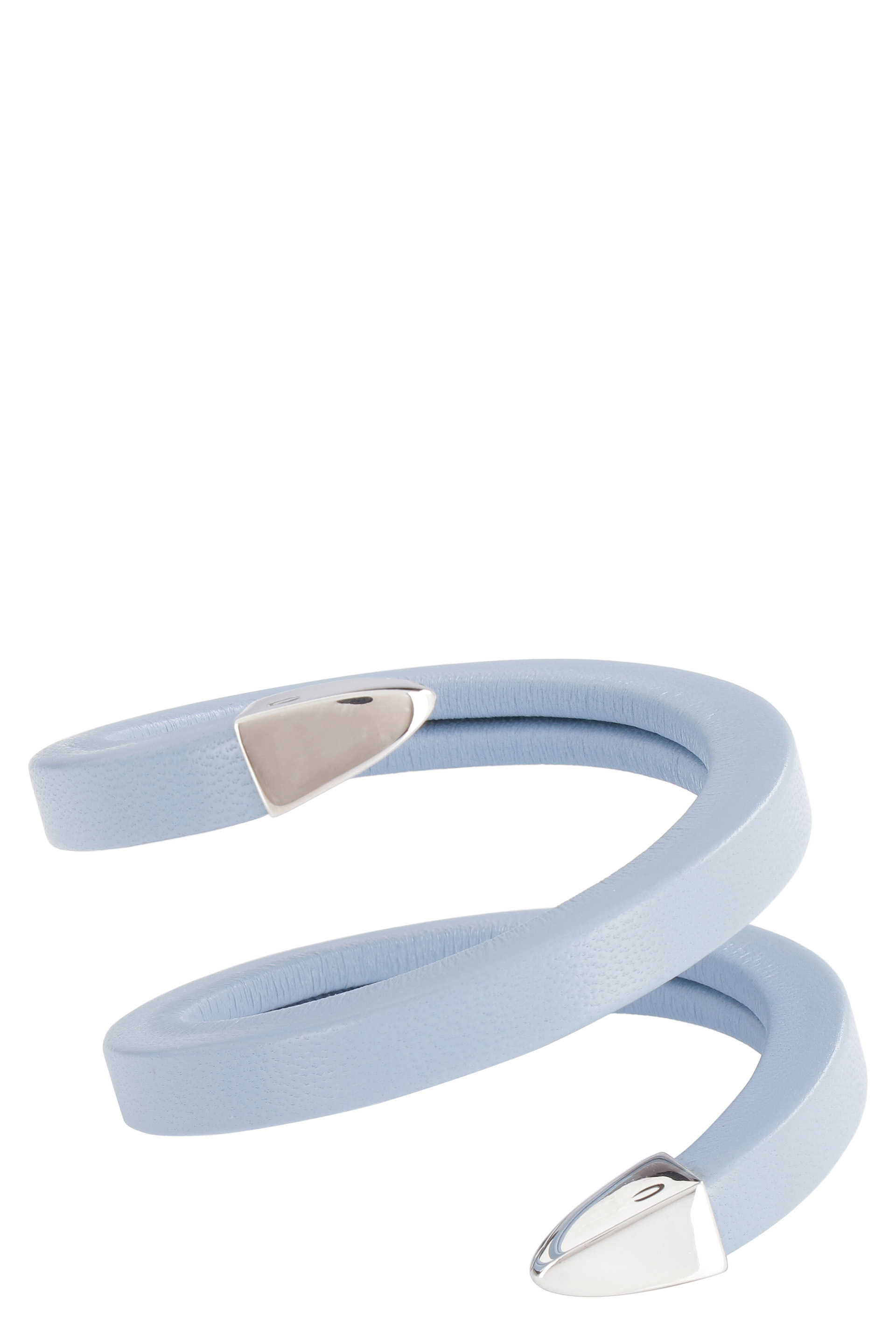 Bottega Veneta Spiralled Wrist Cuff In Blue