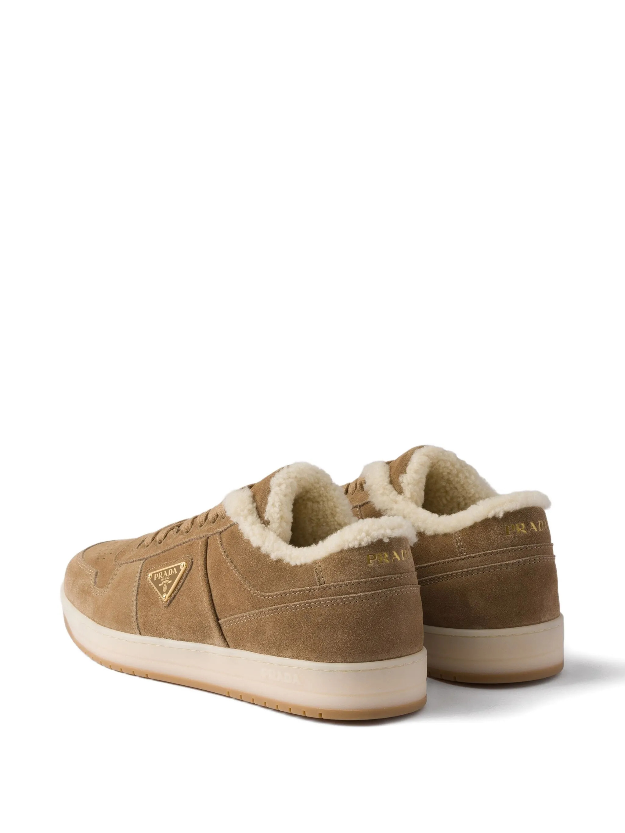 Prada Downtown Sneaker In Brown