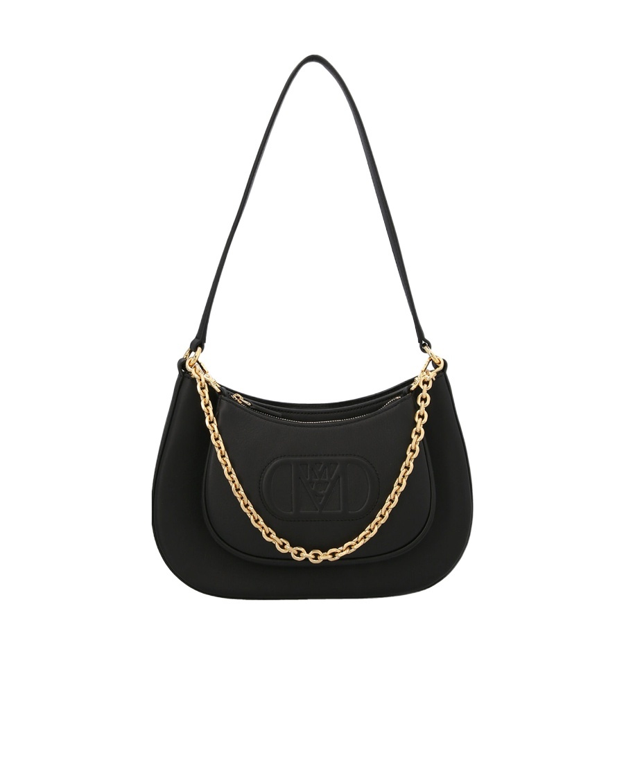 Mcm Mode Travia Shoulder Bag In Spanish Nappa Leather In Black
