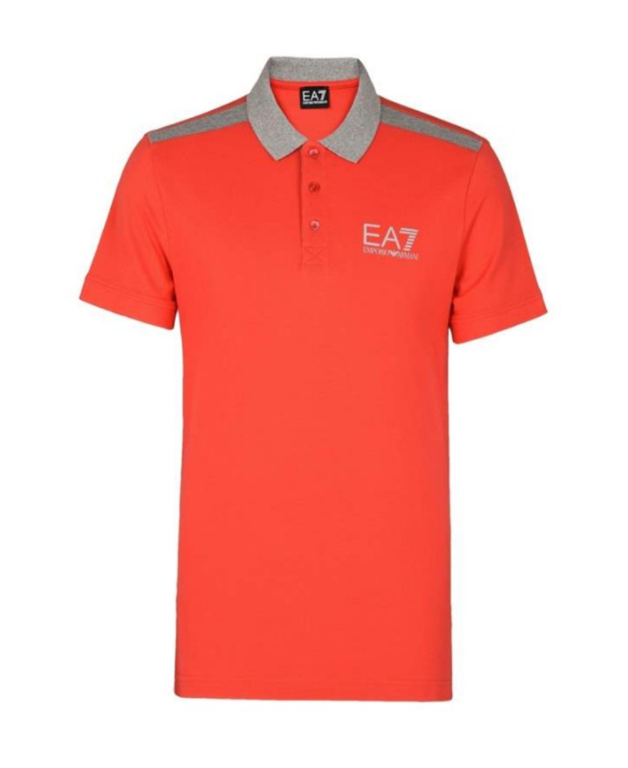 EA7 LOGO LAPEL POLO SHIRT