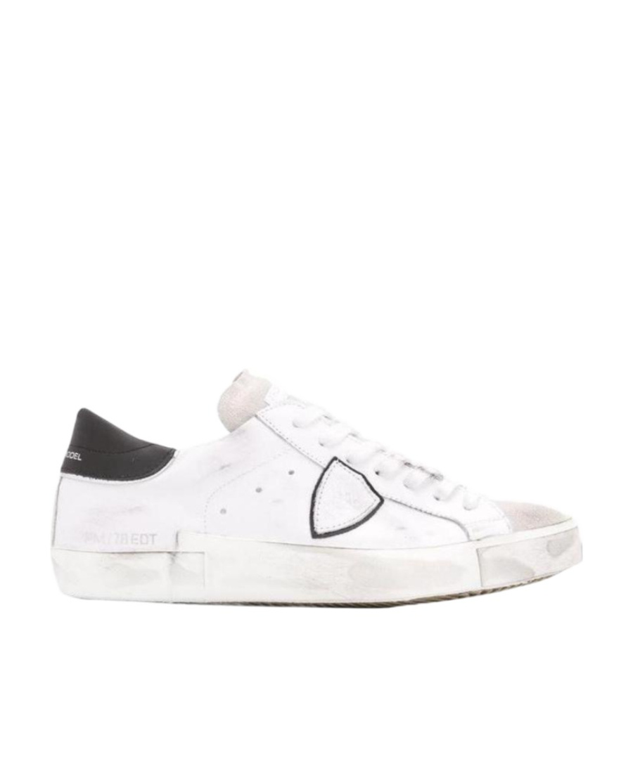 PHILIPPE MODEL DISTRESSED EFFECT LOW-TOP SNEAKERS